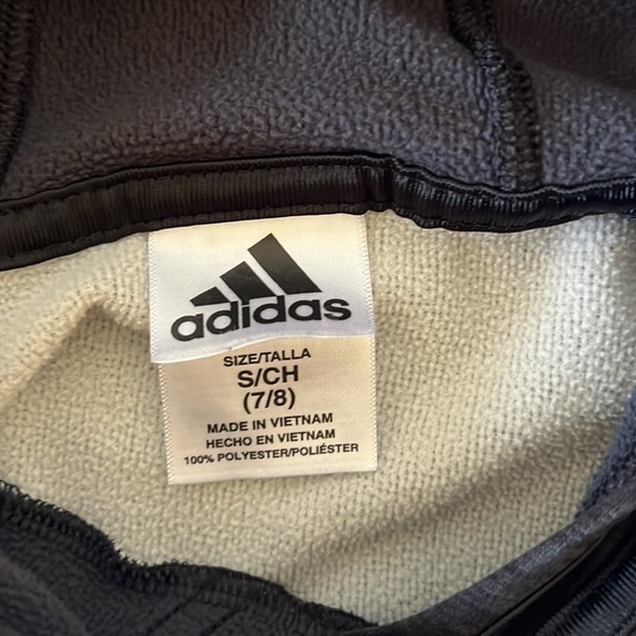 Adidas zip up hoodie size M 10/12 - Picture 4 of 8